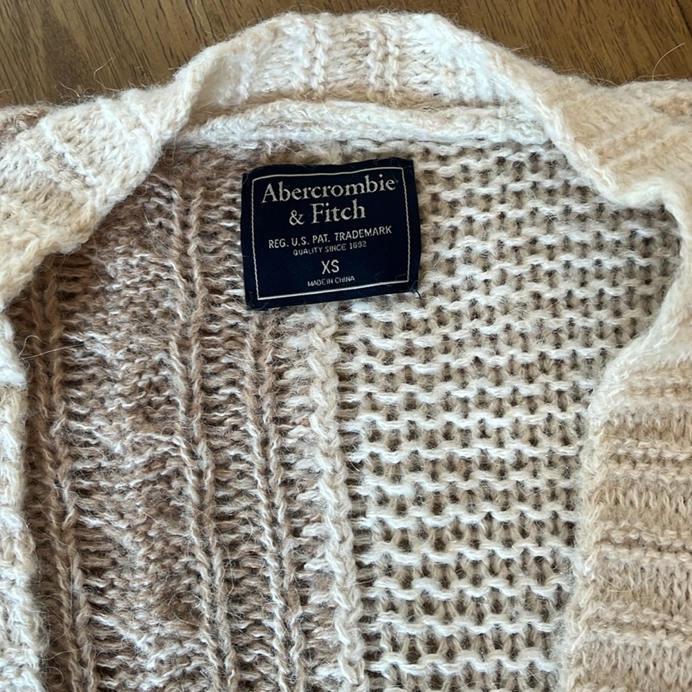 Abercrombie, Patchwork Pattern Cardigan, Oversize… - image 2